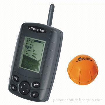 4-level Grayscale Wireless Fish Finder with Battery Strength Indicator and Alarm